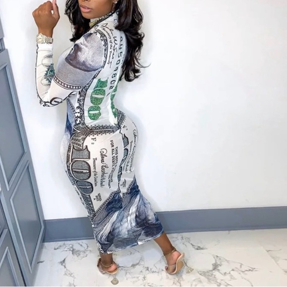 Woman $ Long Pencil Dress - Picture 5 of 6